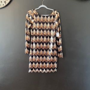 Scallop Sequin Mini Dress